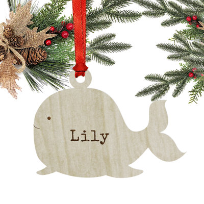 Personalized Laser Engraved Christmas Hanging Figurine Ornament