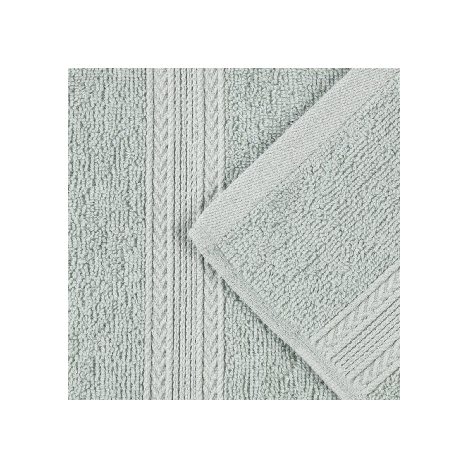 Asleigh Eco-Friendly Cotton 3 Piece Assorted Bathroom Towel Set, Aqua Marine