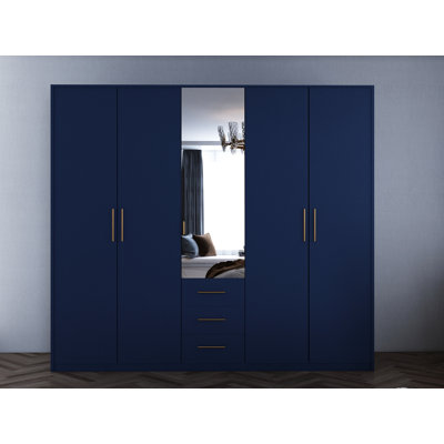 Pamel 5 Door Manufactured Wood Wardrobe