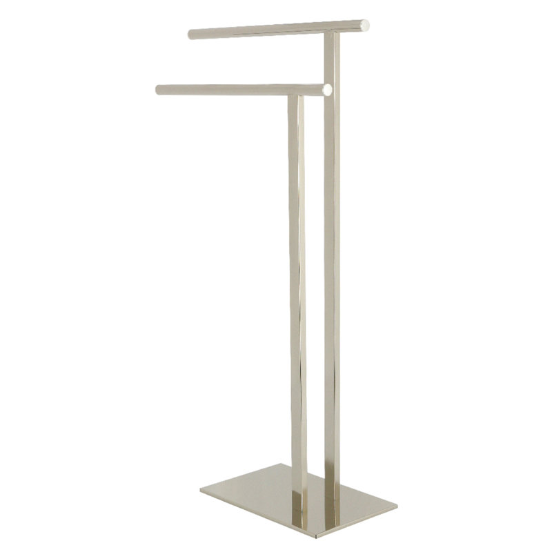 Porte-serviettes double autoportant Kingston Brass Edenscape, Polished Nickel