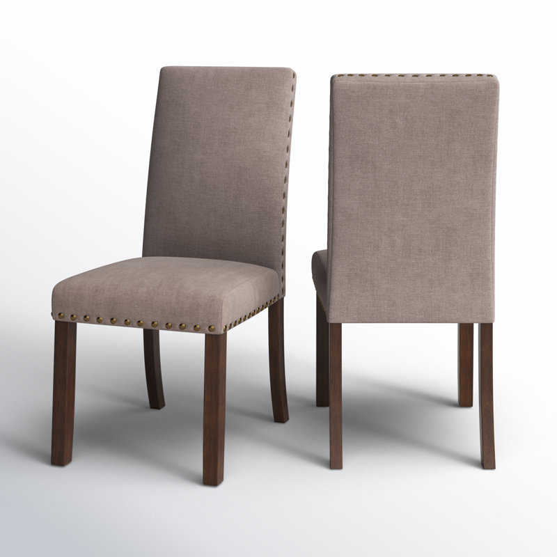 Bontrager 20'' H Linen Dining Chair - Upholstered Parsons Side Chair, Taupe