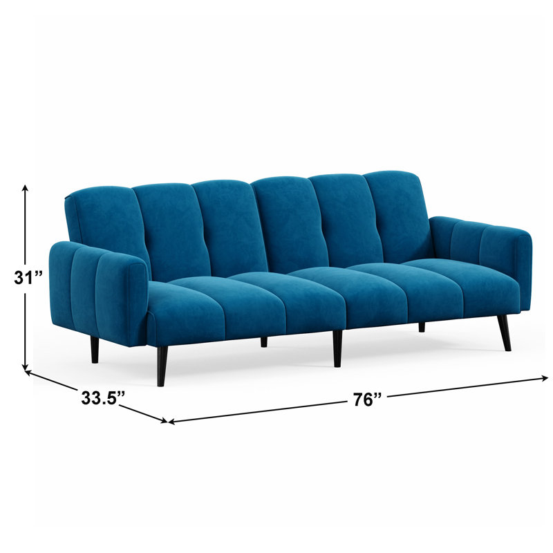 Joffre Better Home Products Velvet Upholstered  Sofa Bed