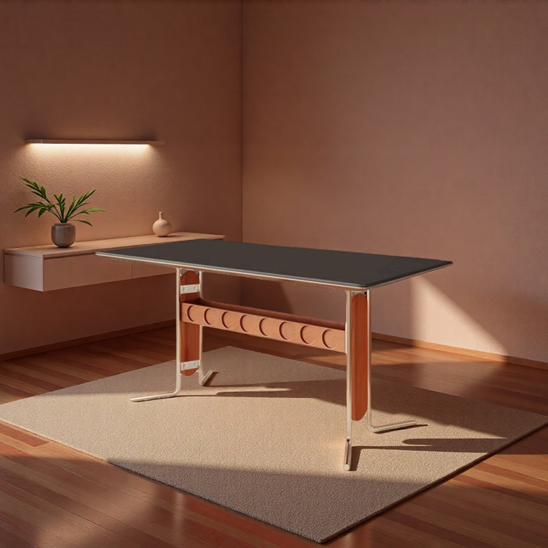 Table de salle à manger Modern Meets, Noir, H 29,53 po x L 62,99 po x l 31,5 po