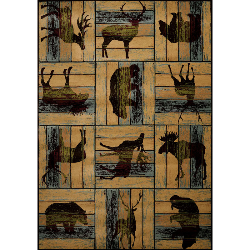 Tapis géométrique brun Lakeland, Rectangle 1 pi 10 po x 3 pi