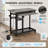 28" Industrial Side Table with Metal Frame