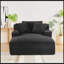 Chaise longue surdimensionnée en velours côtelé doux-1806276530
