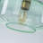 Hand‑Blown Ribbed Green Glass Pendant