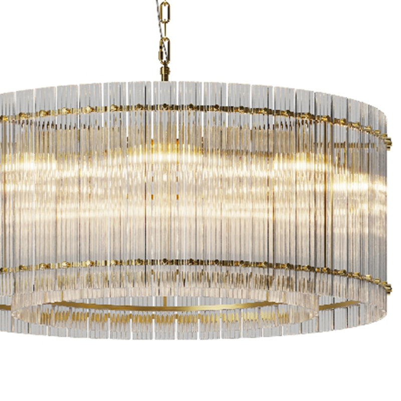 Modern Round Chandelier, Gold