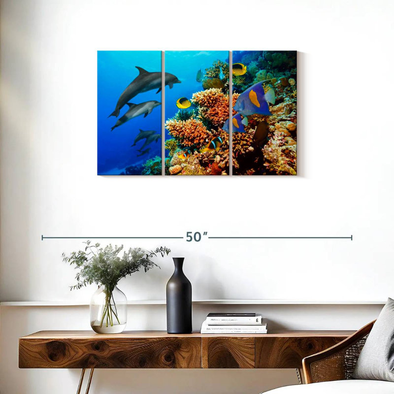 Brampt Reef Sea Life, 20" H x 33" W