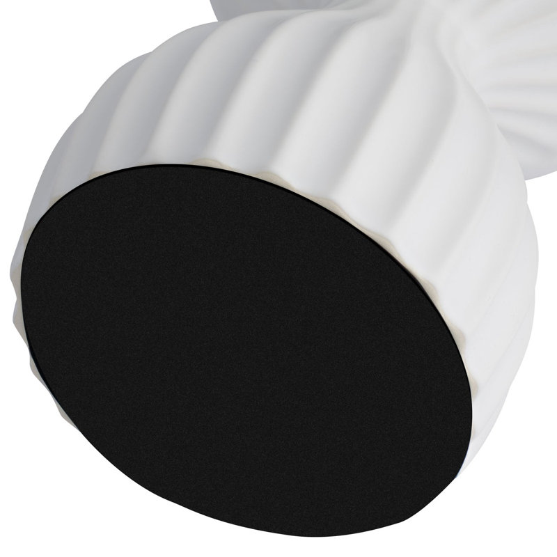 Porte-bougie en céramique blanche 5 po Aurelia, Blanc