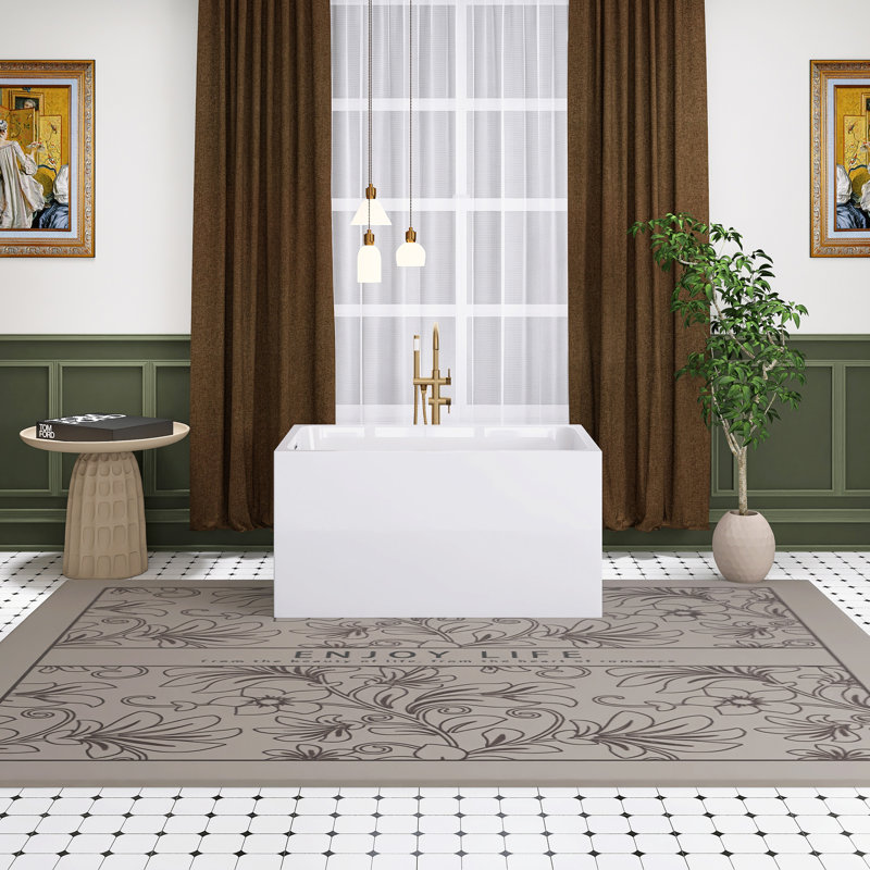 43.3'' x 27.6'' Soaking Acrylic Bathtub