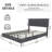 Suede Soft Package Bed - Decorate The Master Bedroom Space With A Soft And Peaceful Focus. Sturdy Structure Ensures Stable Sleep And Creates A Private Resting Place, Full Size, Gray.-502320908-502320909