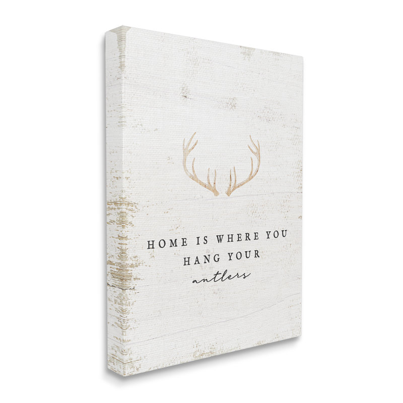 «Where You Hang Your Antler», impression sur toile, H 30 po x l 24 po x P 1,5 po