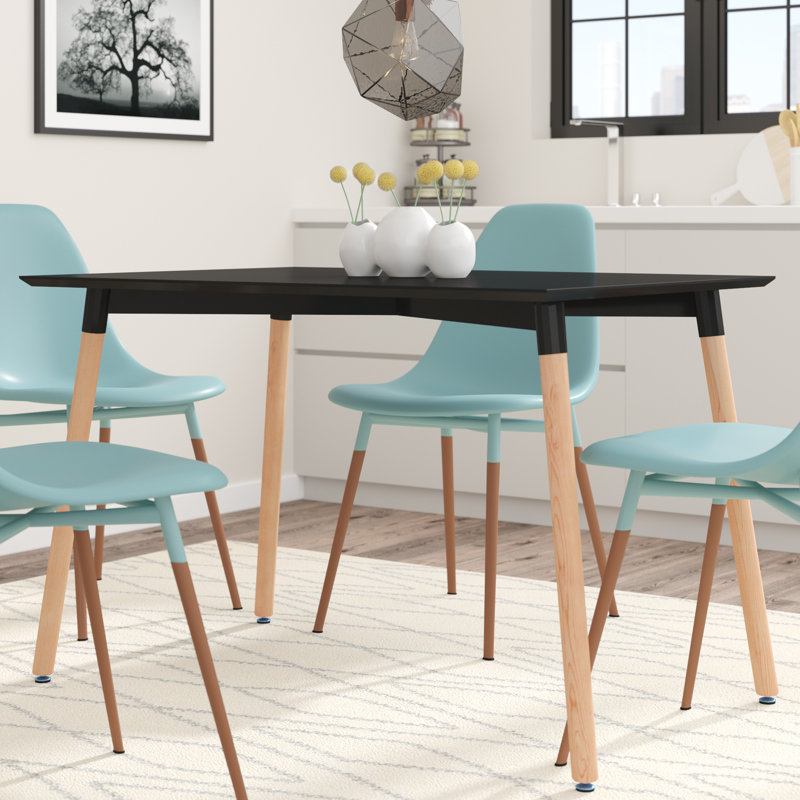 Dupri Solid Wood Dining Table, Black