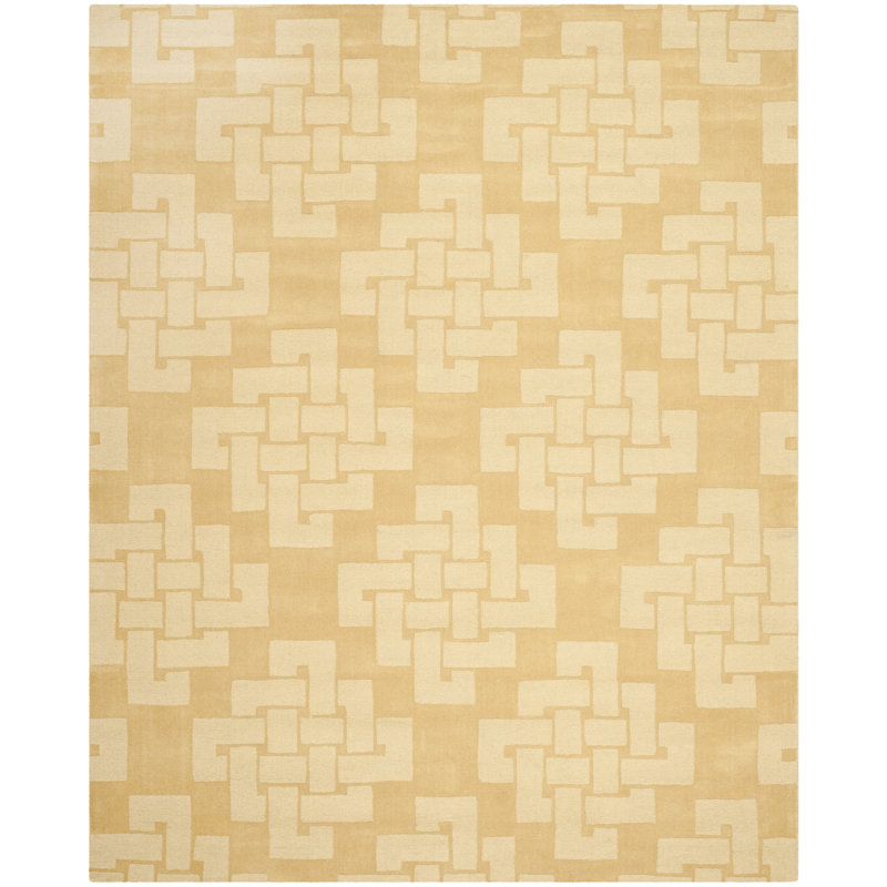 Martha Stewart Hand Tufted Wool Pile Geometric Rug, Rectangle 9' x 12'