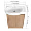 Ensemble de meuble-lavabo autoportant 23 po avec porte à fermeture douce et lavabo en céramique 23 po-1389097937