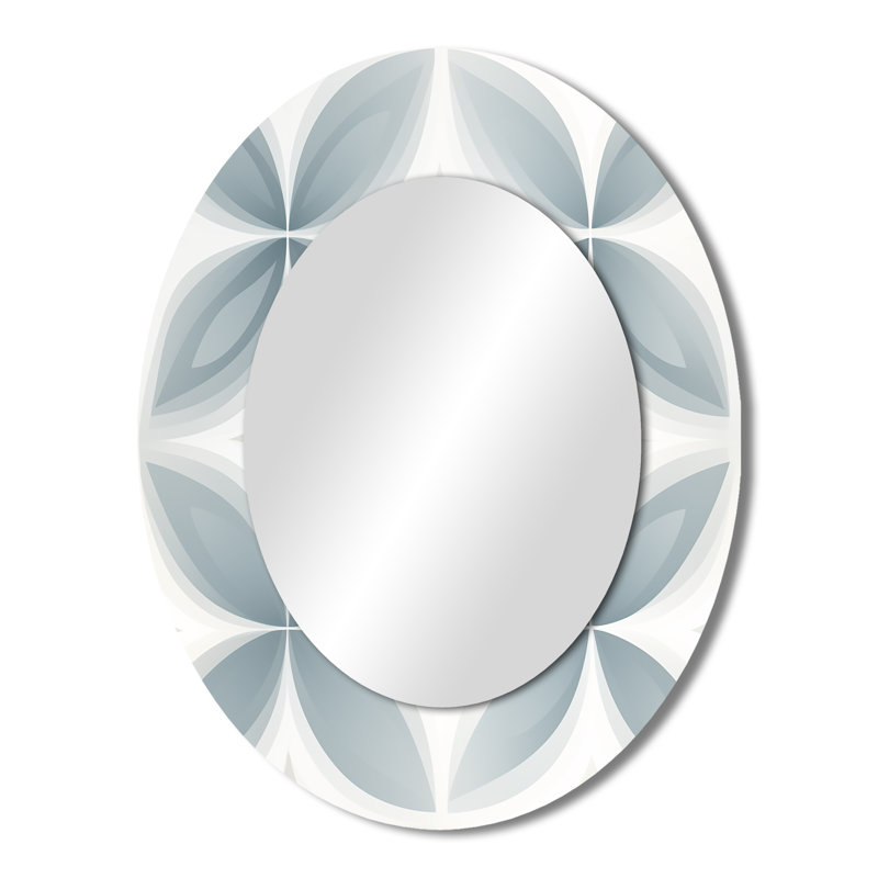 Miroir mural doux - blanc, H 43 po x l 33 po