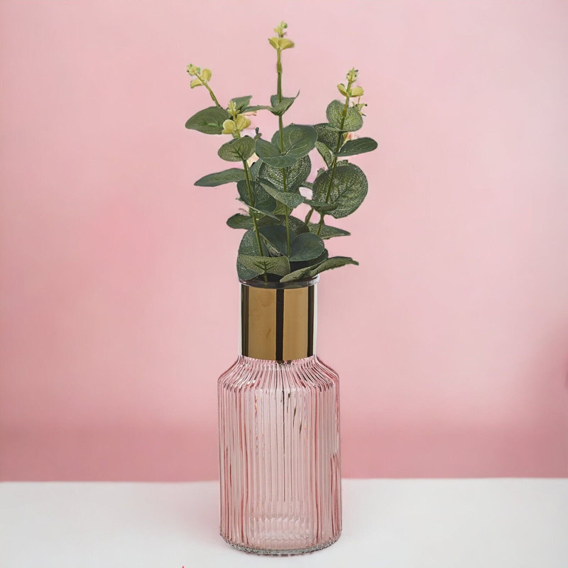 Agosto Glass Table Vase, Pink