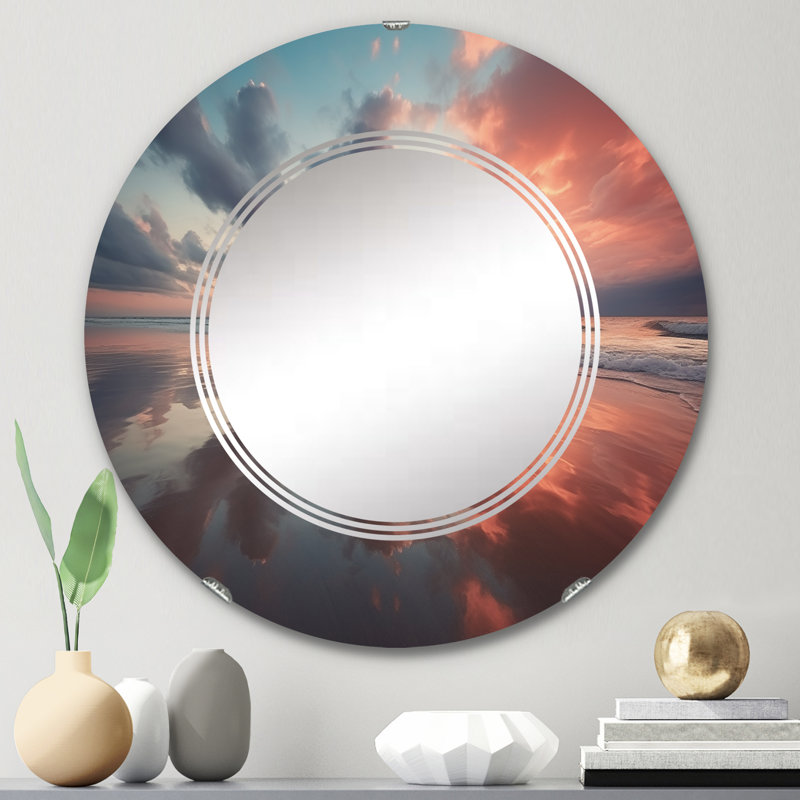 Cratten - Miroir mural rond, 24 po x 24 po