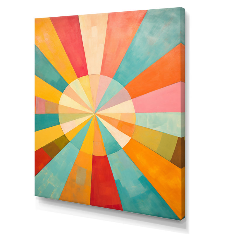 «Ilgars Colorful Mid Century Optical Serenade I», reproduction, Toile tendue, 32" H x 24" W