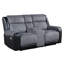 Causeuse inclinable gris / noir ALICIA