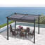 Pergola escamotable d'extérieur avec auvent pour parasol