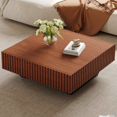 Table basse carrée avec rangement 35 po