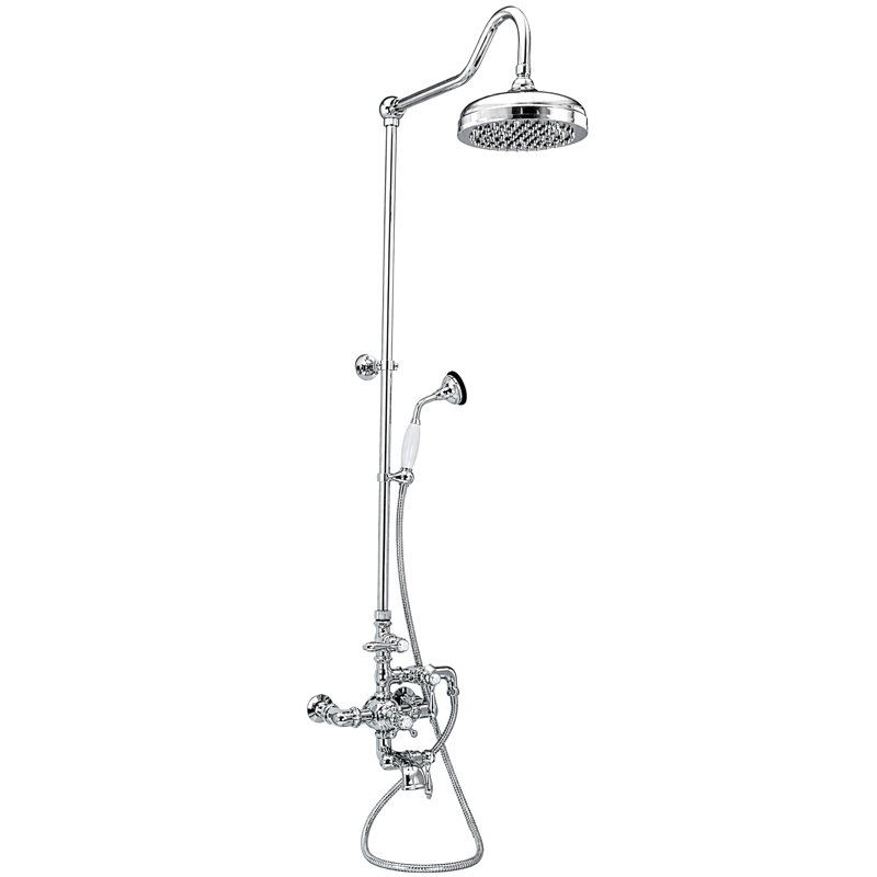 Exposed Thermostatic Shower System and Tub Filler by Strom Living, Chrome