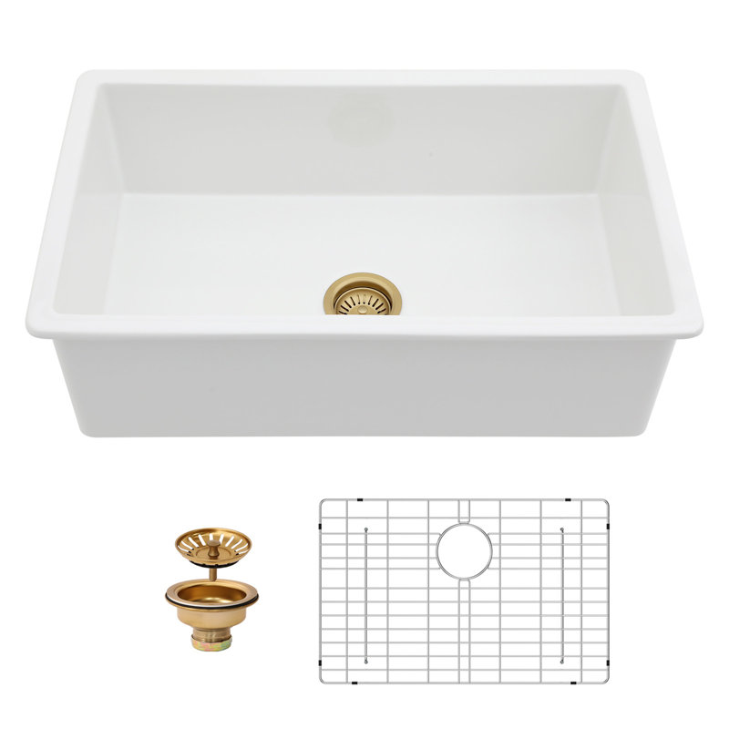 30" Undermount Single Bowl Kitchen Sink 