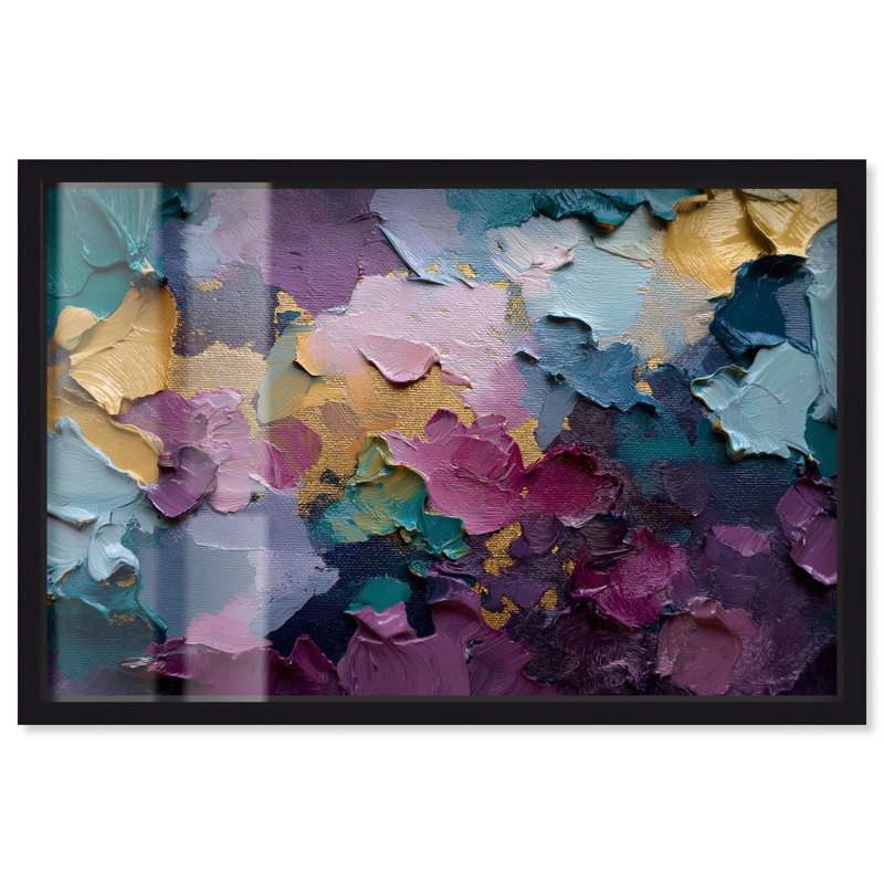 «Amethyst Geode», reproduction d'art abstrait par Art Remedy, H 11 po x l 16 po, Noir