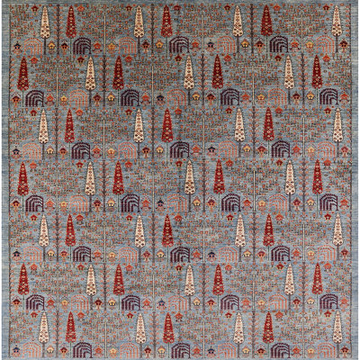 Tapis beige / rouge / bleu Rori