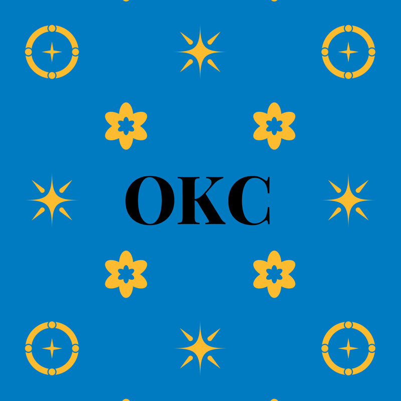 Oreiller soufflé en polyester Oklahoma City , Bleu / Noir / Jaune, Rectangulaire H 10 po x l 14 po