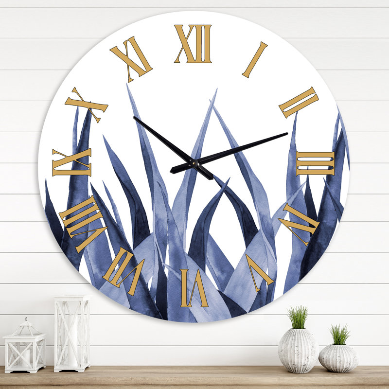 Agave bleu marine - Horloge murale traditionnelle, Grand