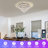18-Inch Dimmable Tiered Crystal LED Flush Mount Ceiling Light with Tunable White, App and Remote Control, Chrome-999976490-999976489