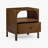 Kaela Mid Century Solid Wood Nightstand with Warm Walnut Finish and Open Shelf Storage for Modern Bedside Organization-1383780658