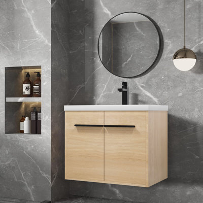 Latunia 23.63 " W Free Standing Wall Mounted 1 Single With Resin Top