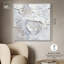 «Glacier Canvas Elegant», art mural blanc doré par Art Remedy-104343575-111780074