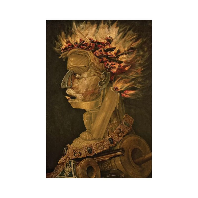 Fire, 1566 by Giuseppe Arcimboldo - Wrapped Canvas Print, 20.32 cm H x 30.48 cm W
