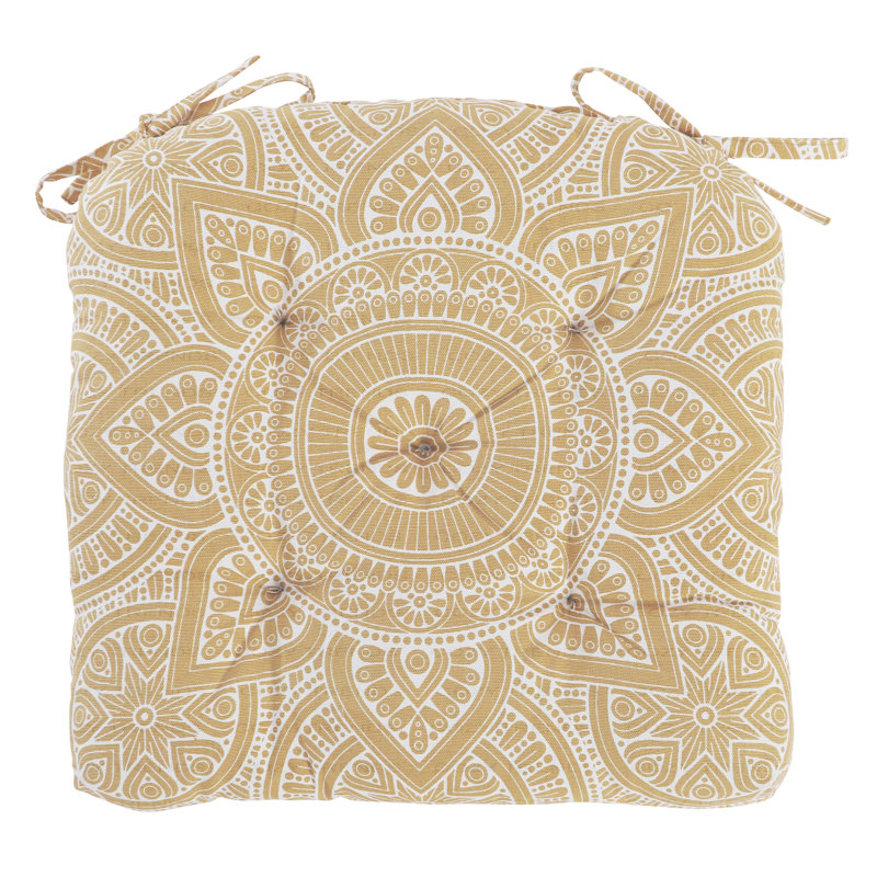 Coussin de siège en coton fait à la main, Beige