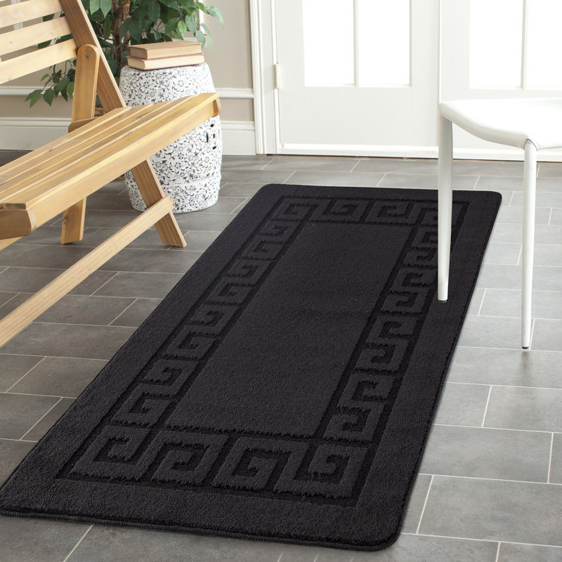 Toni Non-Slip Indoor Doormat, 50cm x 80cm, Black