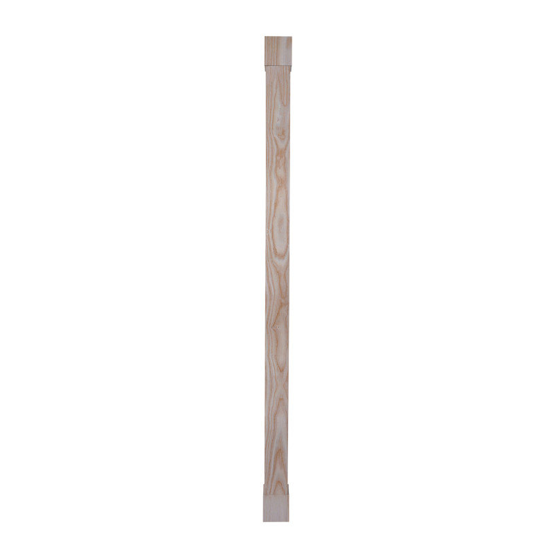 5.625 In. D X 5.6875 In. W X 104 In. L Unfinished Maple Lally Column Wrap, Natural Ash