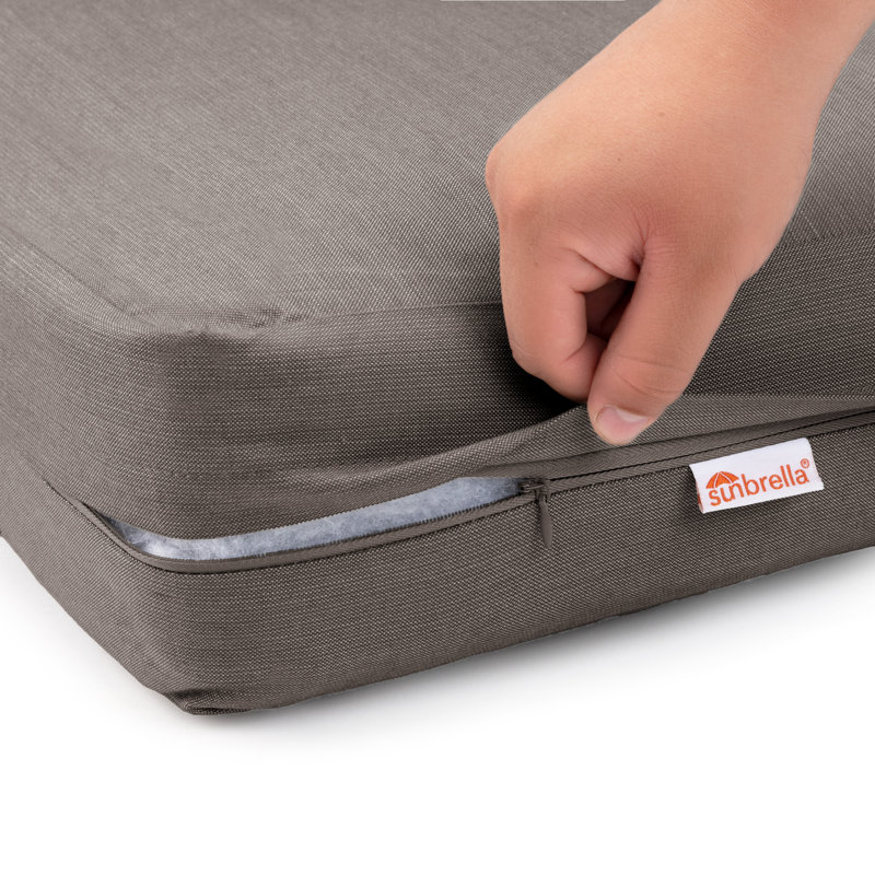 Sunbrella Deep Seat Patio Cushion Set (Seat and Back), 2 Piece, Gray