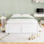 Structure de lit plateforme en bois avec 6 tiroirs-1004485639