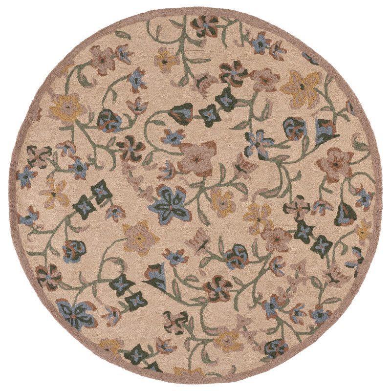 Chelsea Hand Tufted Wool; Cotton Abstract Indoor Rug, Round 6'