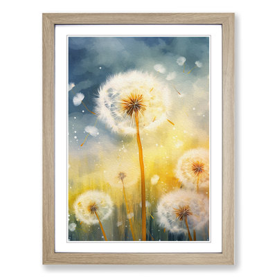 Dandelion Colour Field - Framed Print