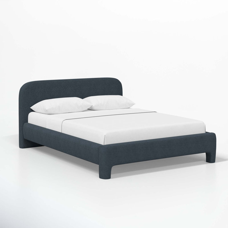 Illy Upholstered Standard Bed, California King, Classic Navy Linen