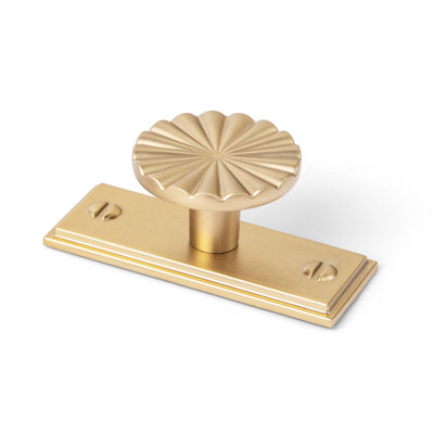 1.5" Diameter Novelty Flower Knob With Backplate(G015)