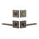 Viaggio Quadrato Hammered Texture Rosette Complete Entry Set with Milano Lever