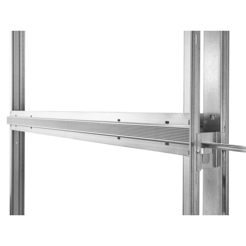 Galvanized Steel Pocket Door Hardware, 99" H x 73" W x 3.5" D