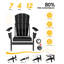 Chaises pliables Adirondack, ensemble de chaises de patio en PEHD léger et portable, siège de foyer d'extérieur pliable et peu encombrant pour le camping, la cour arrière et la terrasse-1195542322-1195542320